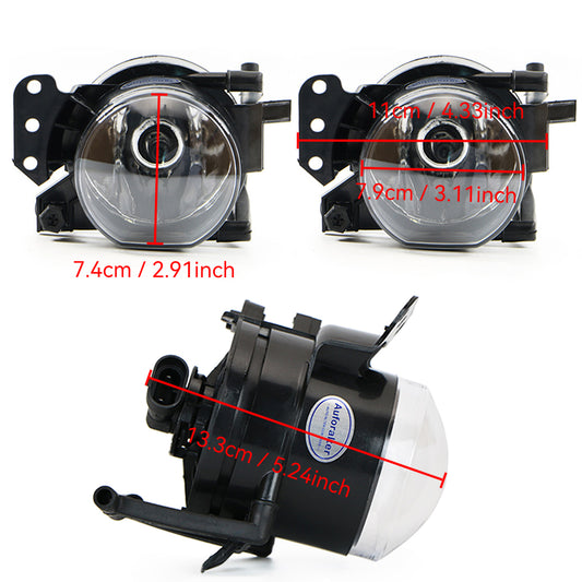 Fog Lamp Assembly With Bulbs For BMW 3 5 6 Series E60 E61 E90 E91 323i 325i 525i Front Bumper Anti Fog Light 63176910791