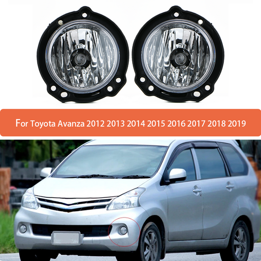 Auforalter Fog Light Left Right for Toyota Avanza 2012 2013 2014 2015 2016 2017 2018 2019 Front Bumper Fog Lamp Bulb Clear Lens