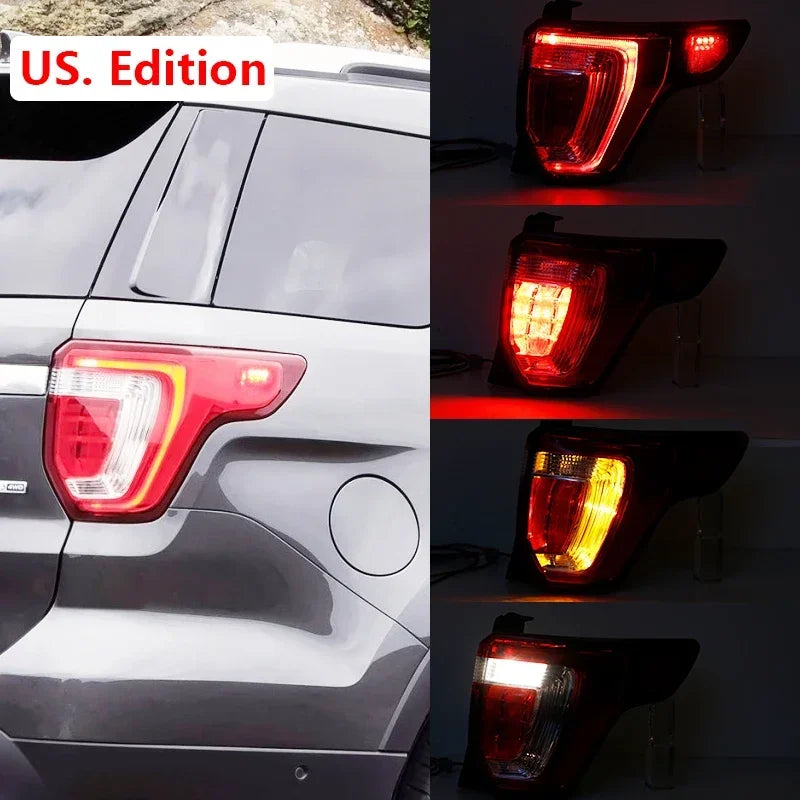 Pair Rear Tail Light For Ford Explorer Rear Light 2016 2017 2018 2019 Rear Tail Light LED Brake Light Assembly FO2800251 FO2801251