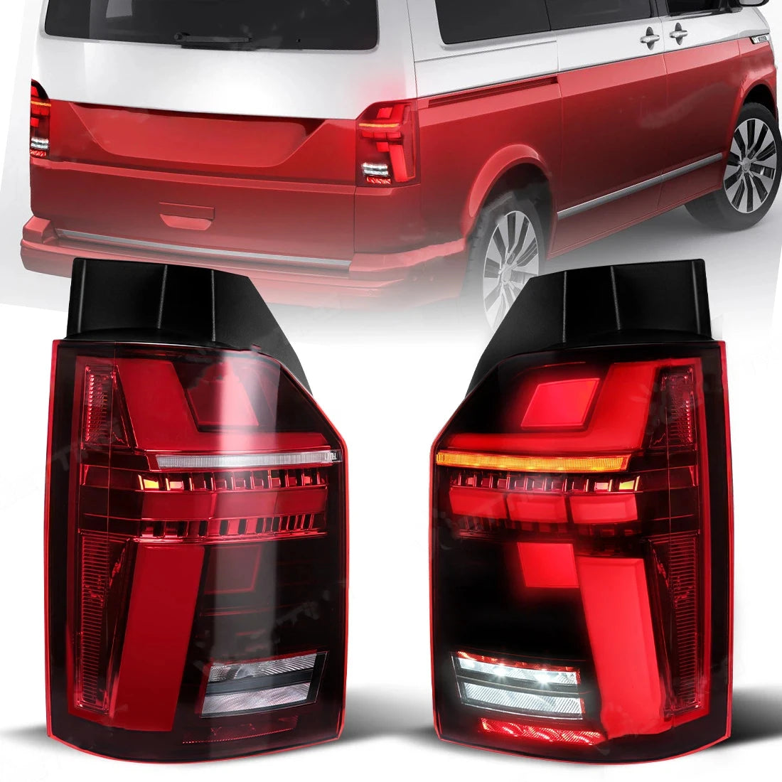 LED Tail Light For VW T6 Multivan Transporter 2015-2019 Dynamic Turn Signal Rear Fog Brake Reverse Tail Lamp 7LA945207 7LA94520