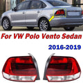 Pair Rear Tail Light For Volkswagen Polo Vento Sedan 2016 2017 2018 2019 Warning Brake Light Signal Lamp Housing 6RU945095L 6RU94509
