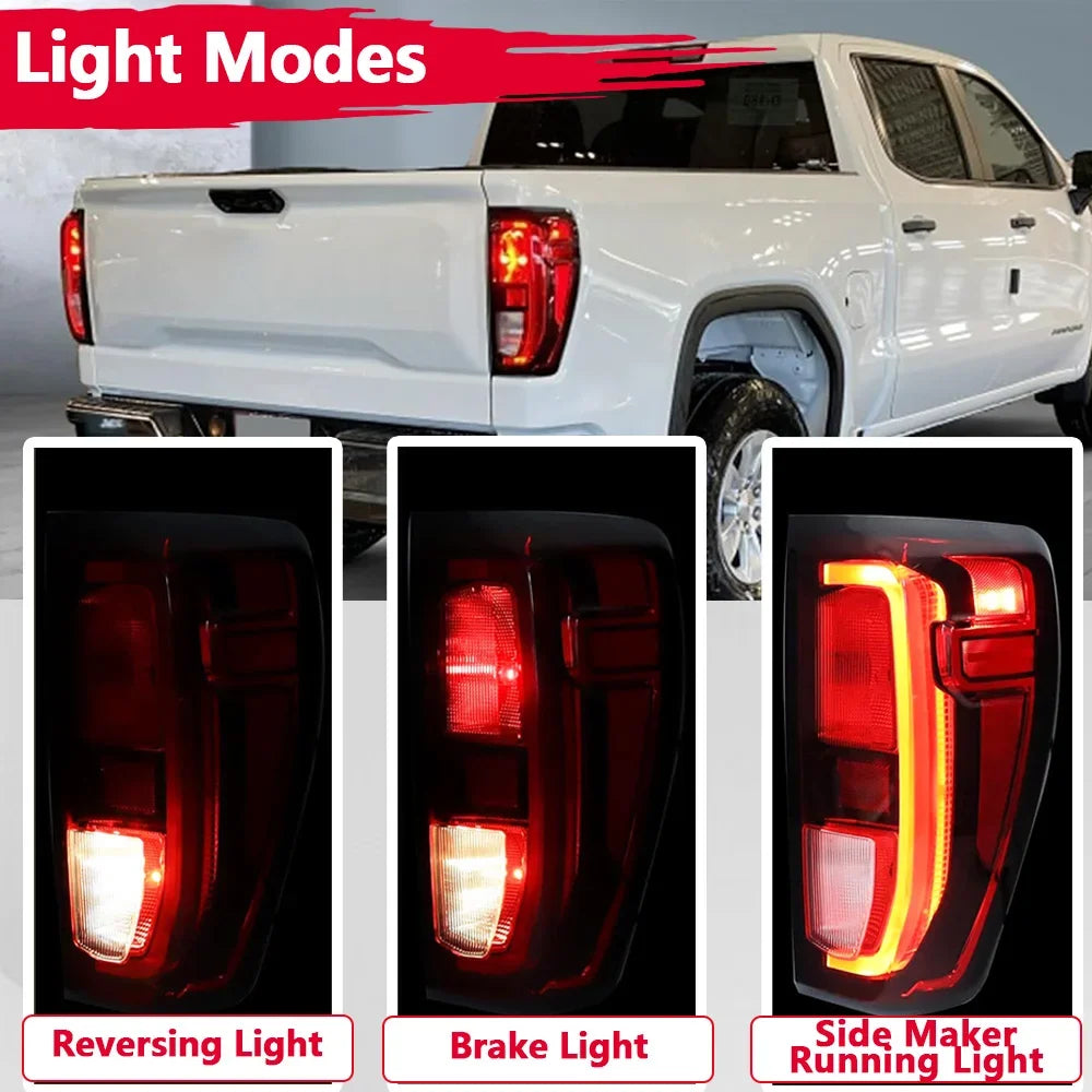 Pair Tail Lights Rear Lamp For GMC Sierra 1500 2500 3500 HD 2019-2023 Rear Brake Lamp Taillights Assembly 84565919 GM2800309