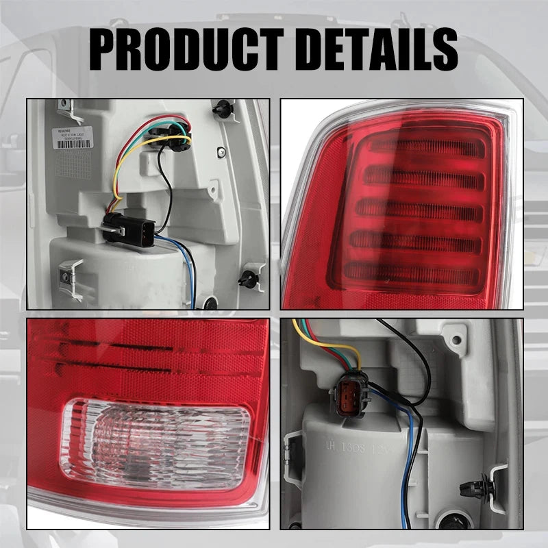 Pair Car Rear LED Tail Light For Dodge Ram 1500 2500 3500 2013-2018 Turn Signal Lights Stop Brake Lamp 68093079AC 68093078AC
