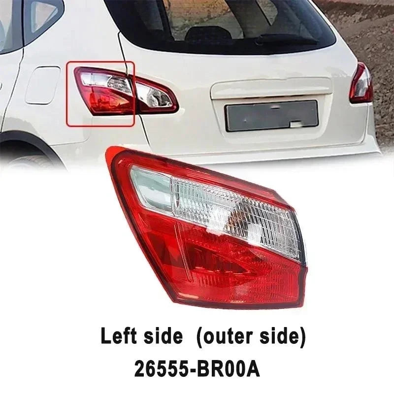 Pair Outer Car Rear Tail Light Turn Signal Light For Nissan Qashqai J10 2008-2015 Fog Lamp Brake Lights 26555-BR00A  26550-BR00A