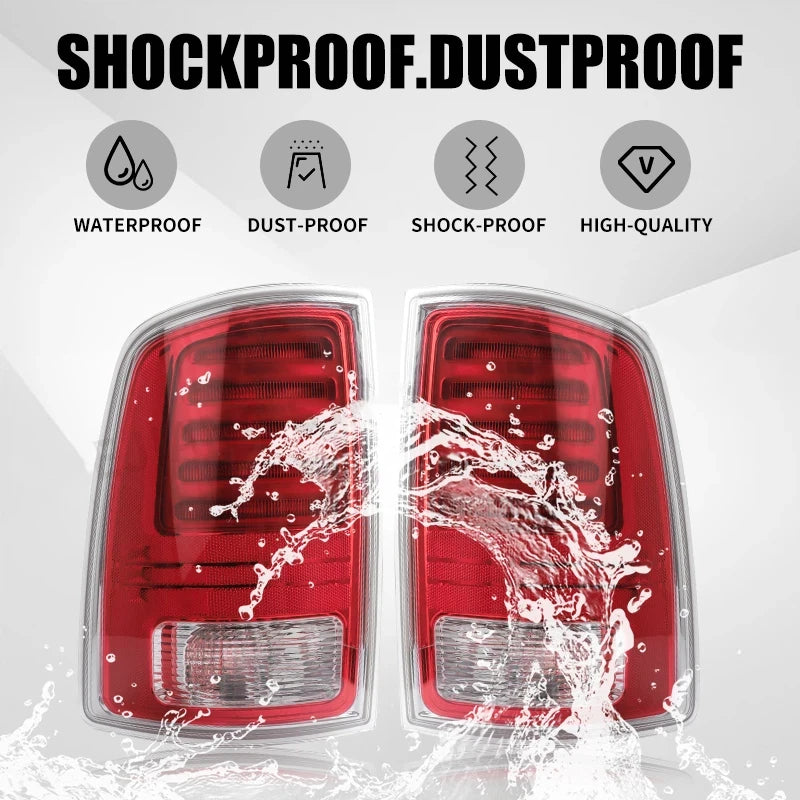 Pair Car Rear LED Tail Light For Dodge Ram 1500 2500 3500 2013-2018 Turn Signal Lights Stop Brake Lamp 68093079AC 68093078AC