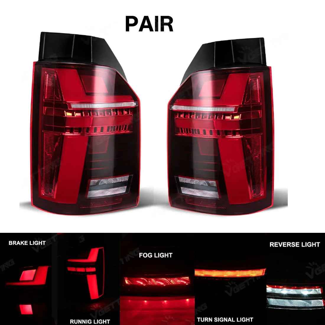 LED Tail Light For VW T6 Multivan Transporter 2015-2019 Dynamic Turn Signal Rear Fog Brake Reverse Tail Lamp 7LA945207 7LA94520