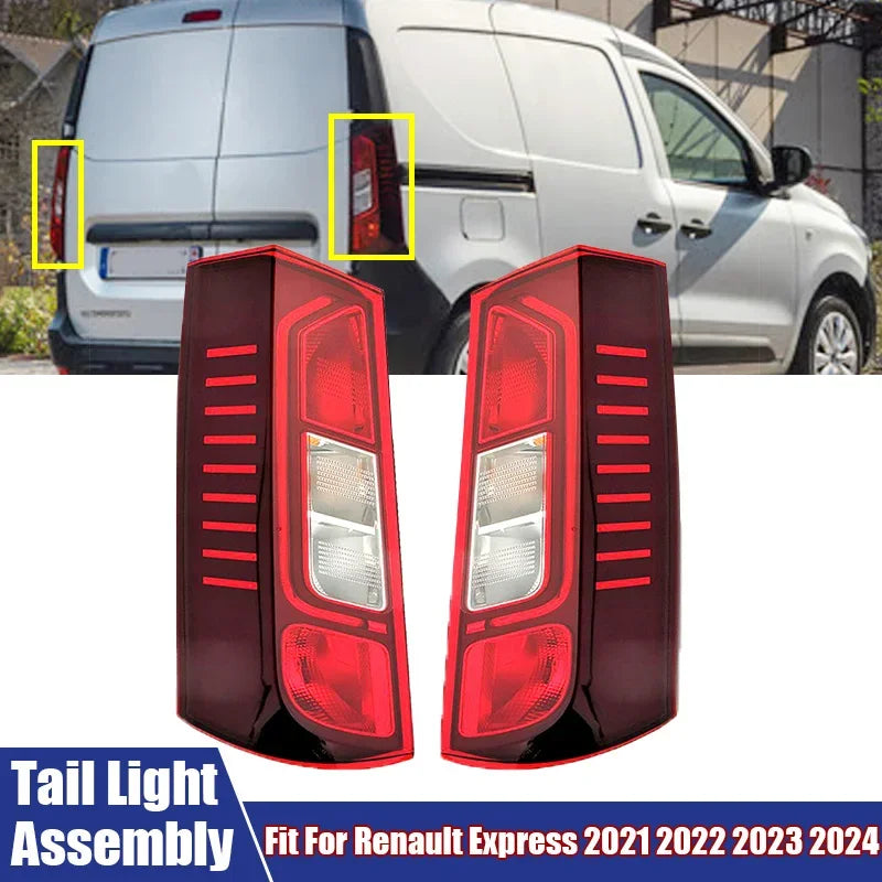 Pair Car Tail Light For Renault Express 2021-2024 Rear Brake Signal Lamp Assembly 265504482R, 265552205R