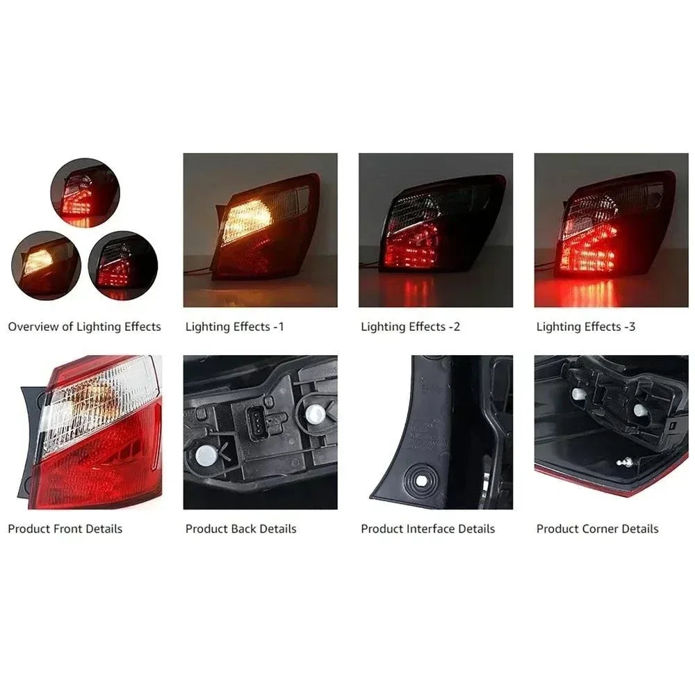Pair Outer Car Rear Tail Light Turn Signal Light For Nissan Qashqai J10 2008-2015 Fog Lamp Brake Lights 26555-BR00A  26550-BR00A