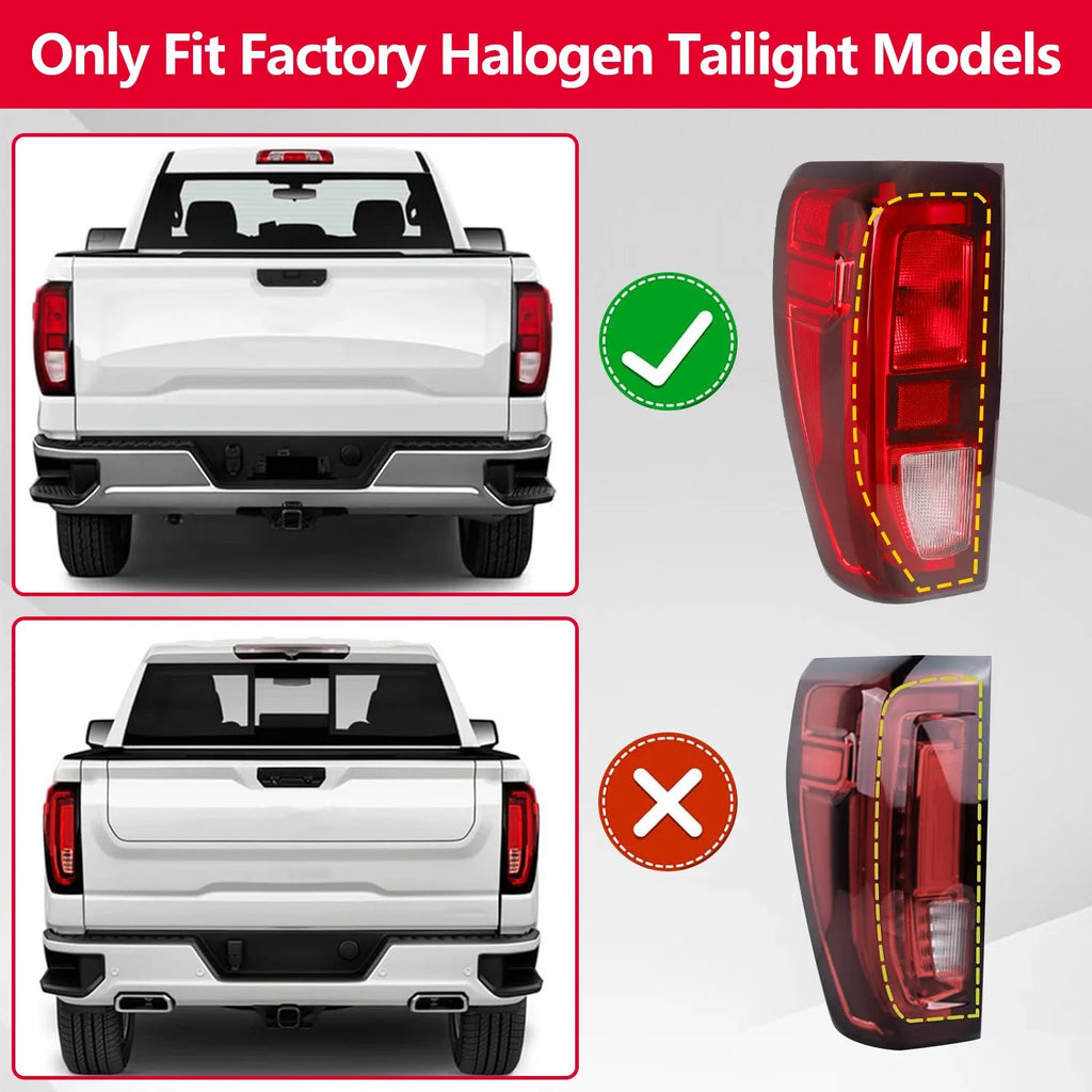 Pair Tail Lights Rear Lamp For GMC Sierra 1500 2500 3500 HD 2019-2023 Rear Brake Lamp Taillights Assembly 84565919 GM2800309